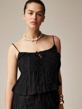 NWT J Crew Crinkled Tank Top